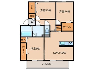 ライトハウス西野の物件間取画像